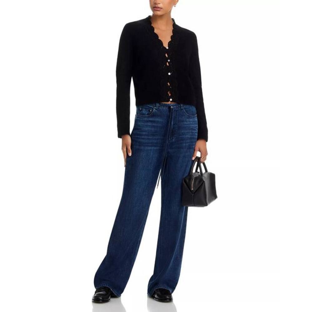Rails Mer Scalloped Lace Cardigan in Black S - Picture 4 of 4